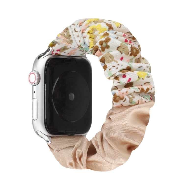 Butterfly Pattern Hair Ring Cloth Watch Band For Apple Watch Series 9&8&7 41mm / SE 3&SE 2&6&SE&5&4 40mm / 3&2&1 38mm(P) by buy2fix