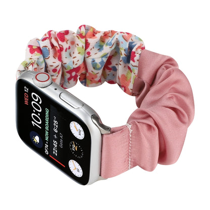 Butterfly Pattern Hair Ring Cloth Watch Band For Apple Watch Series 9&8&7 41mm / SE 3&SE 2&6&SE&5&4 40mm / 3&2&1 38mm(Q) by buy2fix