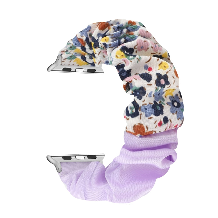 Butterfly Pattern Hair Ring Cloth Watch Band For Apple Watch Series 9&8&7 41mm / SE 3&SE 2&6&SE&5&4 40mm / 3&2&1 38mm(R) by buy2fix