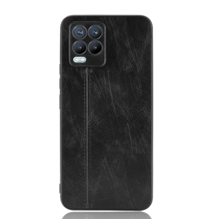 For OPPO Realme 8 4G / Realme 8 Pro Shockproof Sewing Cow Pattern Skin PC + PU + TPU Case(Black) - Realme Cases by buy2fix | Online Shopping UK | buy2fix