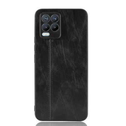 For OPPO Realme 8 4G / Realme 8 Pro Shockproof Sewing Cow Pattern Skin PC + PU + TPU Case(Black) - Realme Cases by buy2fix | Online Shopping UK | buy2fix