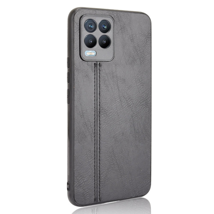 For OPPO Realme 8 4G / Realme 8 Pro Shockproof Sewing Cow Pattern Skin PC + PU + TPU Case(Black) - Realme Cases by buy2fix | Online Shopping UK | buy2fix