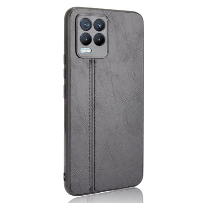 For OPPO Realme 8 4G / Realme 8 Pro Shockproof Sewing Cow Pattern Skin PC + PU + TPU Case(Black) - Realme Cases by buy2fix | Online Shopping UK | buy2fix
