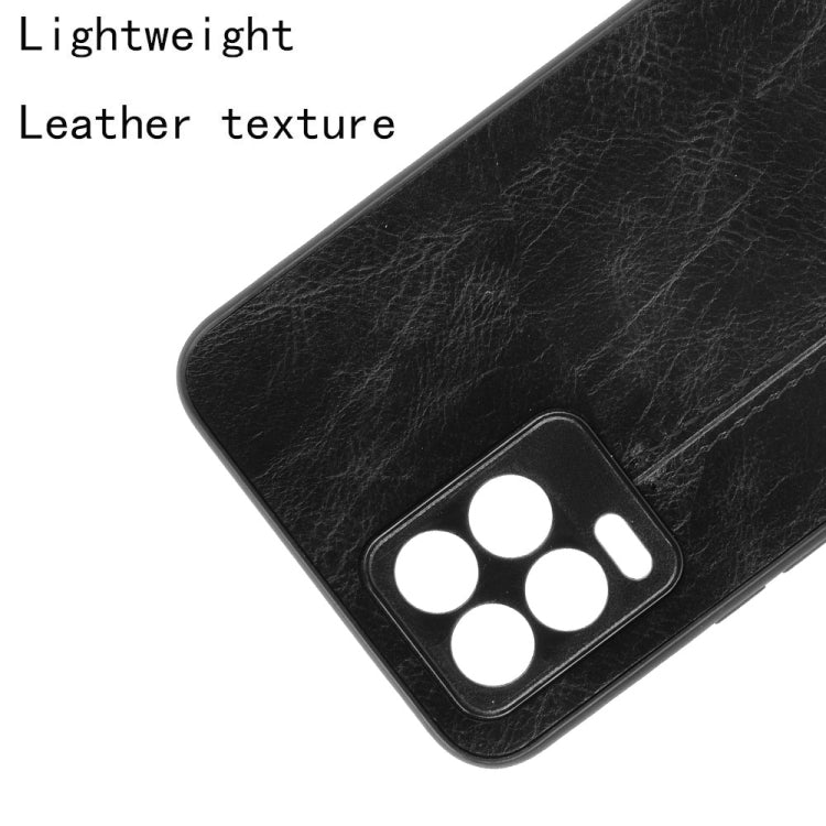 For OPPO Realme 8 4G / Realme 8 Pro Shockproof Sewing Cow Pattern Skin PC + PU + TPU Case(Black) - Realme Cases by buy2fix | Online Shopping UK | buy2fix