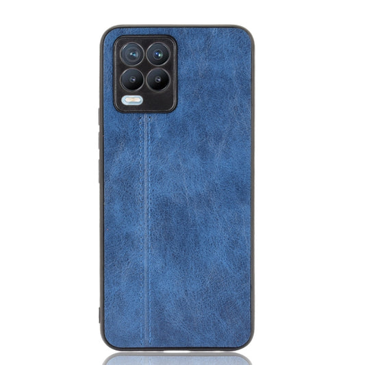 For OPPO Realme 8 4G / Realme 8 Pro Shockproof Sewing Cow Pattern Skin PC + PU + TPU Case(Blue) - Realme Cases by buy2fix | Online Shopping UK | buy2fix