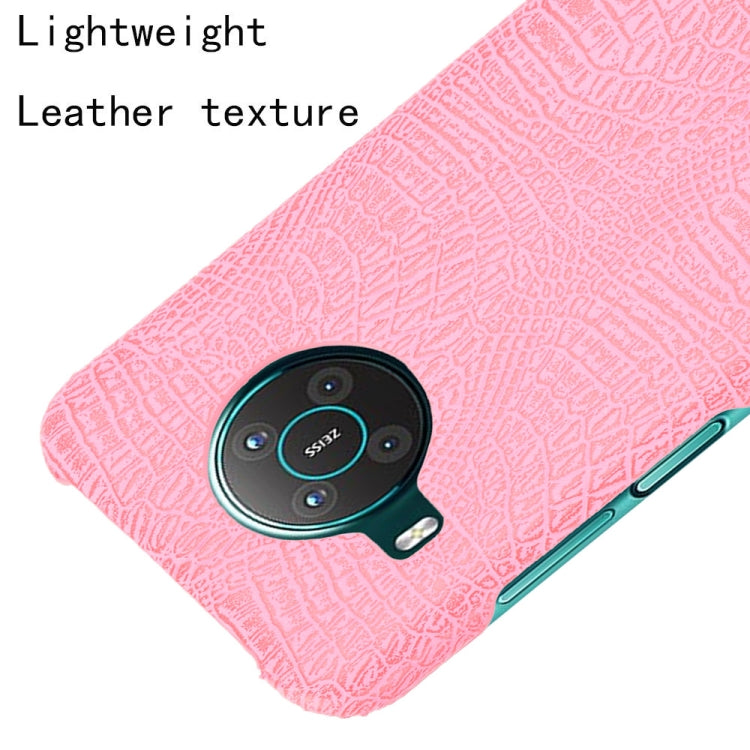 For Nokia X10 / X20 Shockproof Crocodile Texture PC + PU Case(Pink) by buy2fix