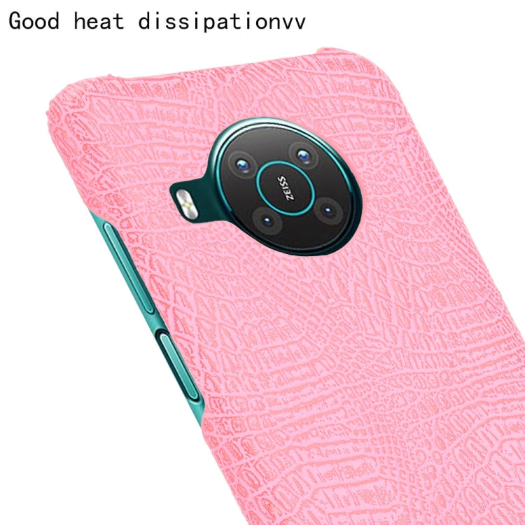 For Nokia X10 / X20 Shockproof Crocodile Texture PC + PU Case(Pink) by buy2fix