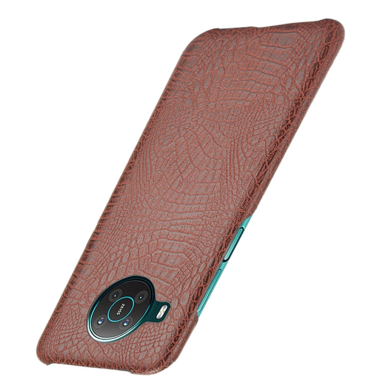 For Nokia X10 / X20 Shockproof Crocodile Texture PC + PU Case(Brown) by buy2fix