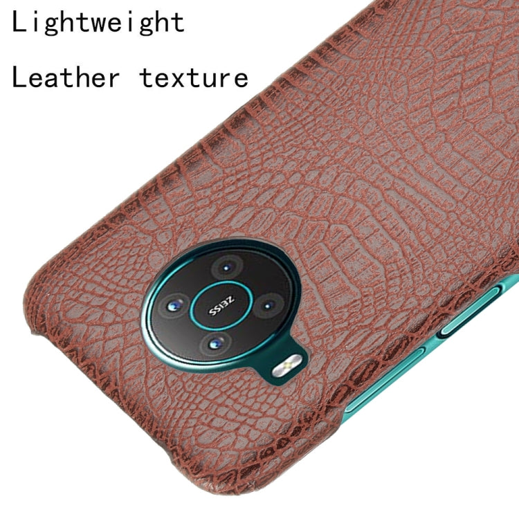 For Nokia X10 / X20 Shockproof Crocodile Texture PC + PU Case(Brown) by buy2fix