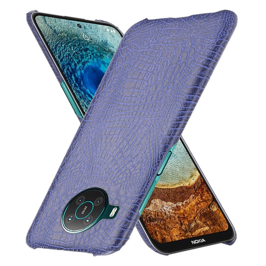 For Nokia X10 / X20 Shockproof Crocodile Texture PC + PU Case(Blue) by buy2fix