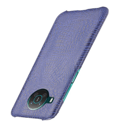 For Nokia X10 / X20 Shockproof Crocodile Texture PC + PU Case(Blue) by buy2fix