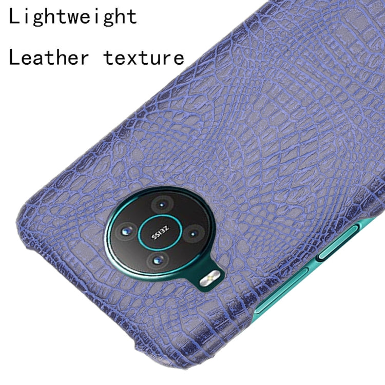 For Nokia X10 / X20 Shockproof Crocodile Texture PC + PU Case(Blue) by buy2fix