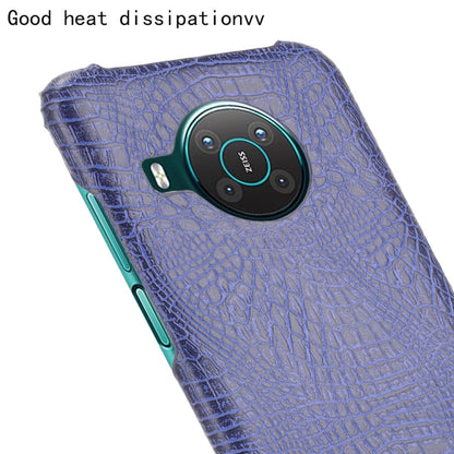 For Nokia X10 / X20 Shockproof Crocodile Texture PC + PU Case(Blue) by buy2fix