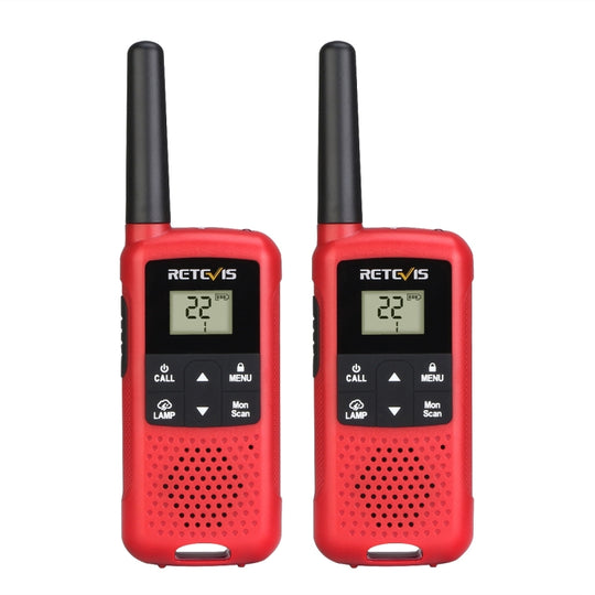 1 Pair RETEVIS RT49B 0.5W US Frequency 462.5500-467.7125MHz 22CHS FRS Two Way Radio Handheld Walkie Talkie, US Plug(Red)