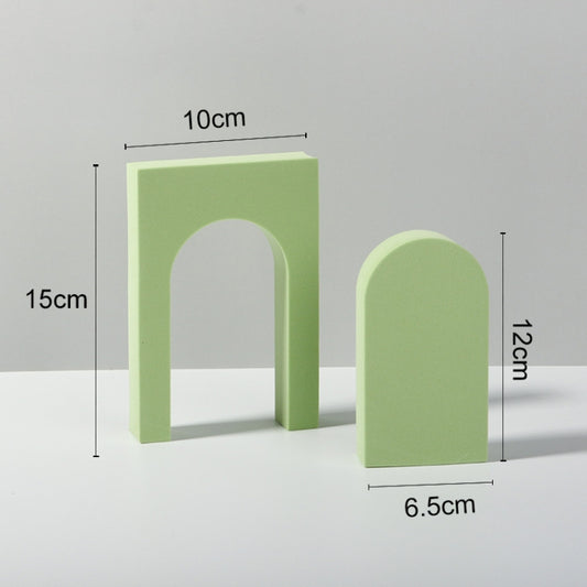 Cuboid Door Combo Kits Geometric Cube Solid Color Photography Photo Background Table Shooting Foam Props (Green) - Geometric Props by buy2fix | Online Shopping UK | buy2fix
