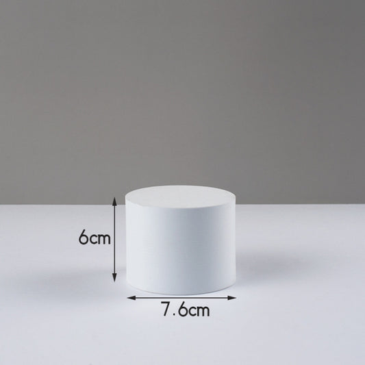 7.6 x 6cm Cylinder Geometric Cube Solid Color Photography Photo Background Table Shooting Foam Props(White) - Geometric Props by buy2fix | Online Shopping UK | buy2fix