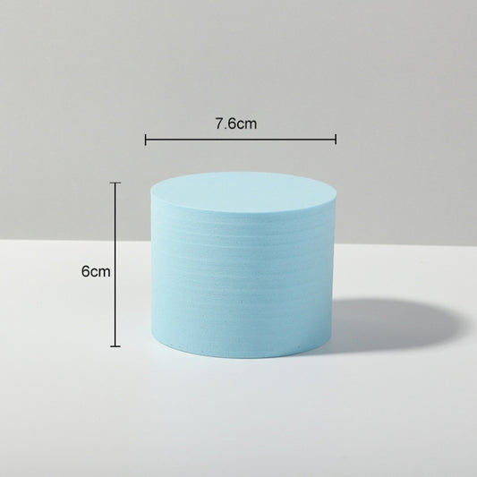 7.6 x 6cm Cylinder Geometric Cube Solid Color Photography Photo Background Table Shooting Foam Props (Light Blue) - Geometric Props by buy2fix | Online Shopping UK | buy2fix