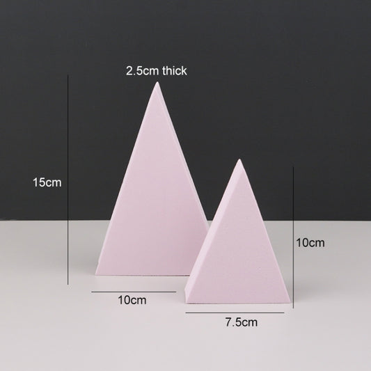 2 x Triangles Combo Kits Geometric Cube Solid Color Photography Photo Background Table Shooting Foam Props (Pink) - Geometric Props by buy2fix | Online Shopping UK | buy2fix