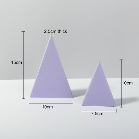 2 x Triangles Combo Kits Geometric Cube Solid Color Photography Photo Background Table Shooting Foam Props (Purple) - Geometric Props by buy2fix | Online Shopping UK | buy2fix
