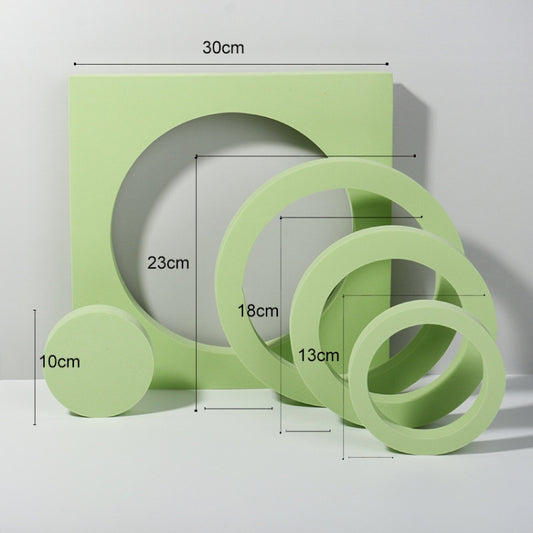 Round Combo Kits Geometric Cube Solid Color Photography Photo Background Table Shooting Foam Props (Green) - Geometric Props by buy2fix | Online Shopping UK | buy2fix
