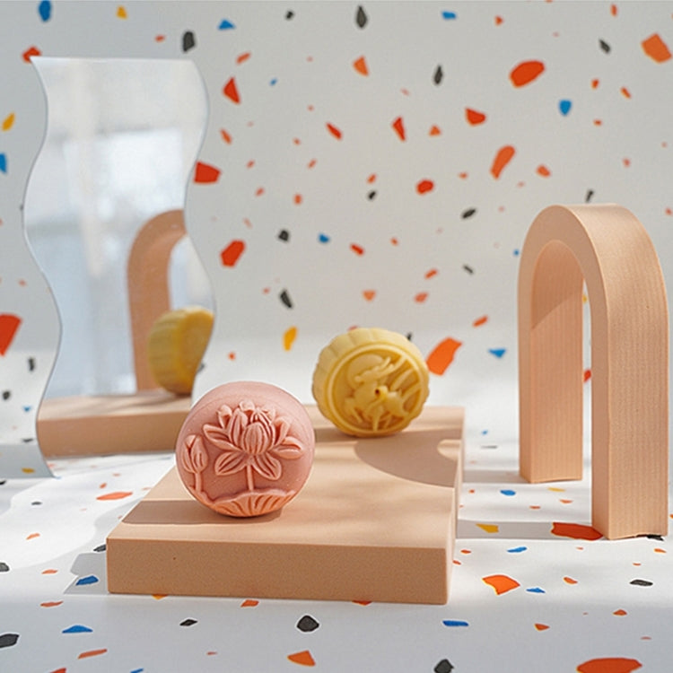 Round Combo Kits Geometric Cube Solid Color Photography Photo Background Table Shooting Foam Props (Pink) by buy2fix