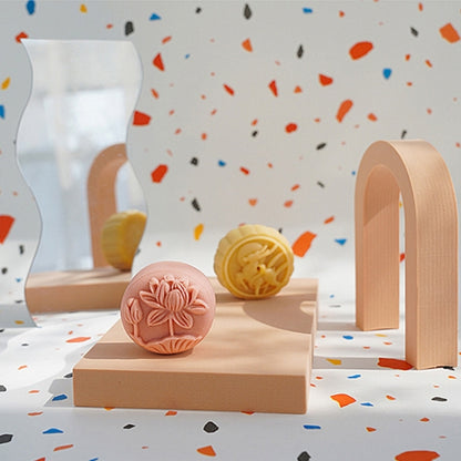 Round Combo Kits Geometric Cube Solid Color Photography Photo Background Table Shooting Foam Props (Pink) by buy2fix