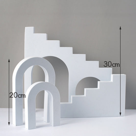 Ladder Combo Kits Geometric Cube Solid Color Photography Photo Background Table Shooting Foam Props(White) - Geometric Props by buy2fix | Online Shopping UK | buy2fix