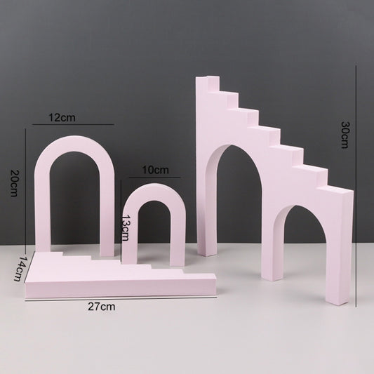 Ladder Combo Kits Geometric Cube Solid Color Photography Photo Background Table Shooting Foam Props (Pink) - Geometric Props by buy2fix | Online Shopping UK | buy2fix