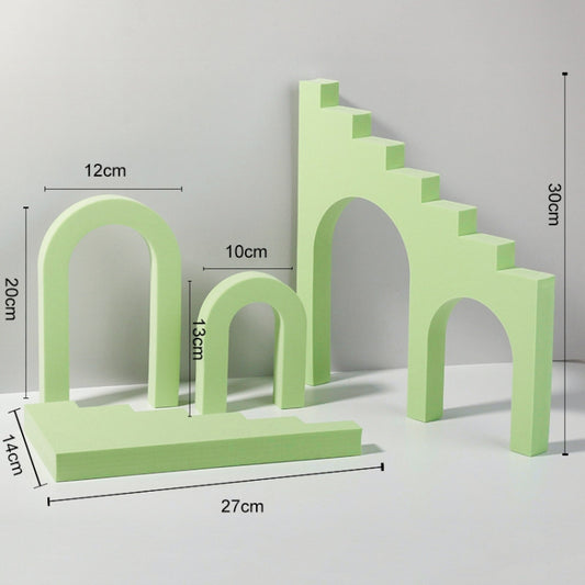 Ladder Combo Kits Geometric Cube Solid Color Photography Photo Background Table Shooting Foam Props (Green) - Geometric Props by buy2fix | Online Shopping UK | buy2fix