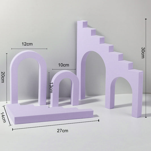 Ladder Combo Kits Geometric Cube Solid Color Photography Photo Background Table Shooting Foam Props (Purple) - Geometric Props by buy2fix | Online Shopping UK | buy2fix