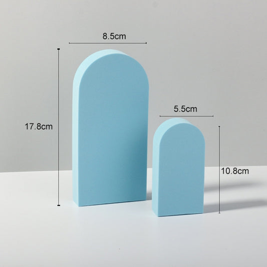 2 x Door Combo Kits Geometric Cube Solid Color Photography Photo Background Table Shooting Foam Props (Light Blue) - Geometric Props by buy2fix | Online Shopping UK | buy2fix