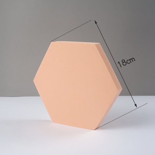 18 x 2cm Hexagon Geometric Cube Solid Color Photography Photo Background Table Shooting Foam Props(Flesh Color) - Geometric Props by buy2fix | Online Shopping UK | buy2fix