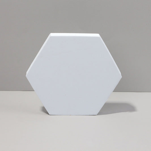 18 x 2cm Hexagon Geometric Cube Solid Color Photography Photo Background Table Shooting Foam Props(White) - Geometric Props by buy2fix | Online Shopping UK | buy2fix