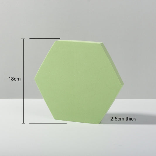 18 x 2cm Hexagon Geometric Cube Solid Color Photography Photo Background Table Shooting Foam Props (Green) - Geometric Props by buy2fix | Online Shopping UK | buy2fix
