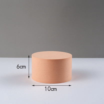 10 x 6cm Cylinder Geometric Cube Solid Color Photography Photo Background Table Shooting Foam Props(Flesh Color) - Geometric Props by buy2fix | Online Shopping UK | buy2fix