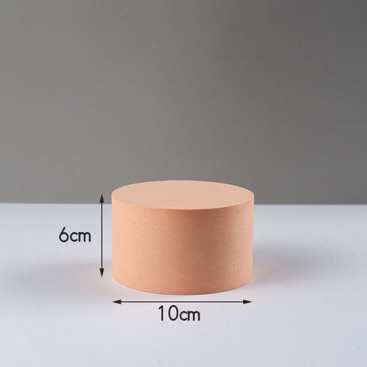 10 x 6cm Cylinder Geometric Cube Solid Color Photography Photo Background Table Shooting Foam Props(Flesh Color) - Geometric Props by buy2fix | Online Shopping UK | buy2fix