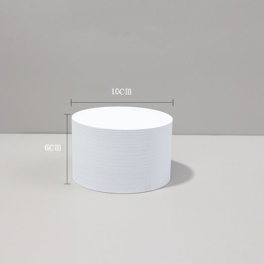 10 x 6cm Cylinder Geometric Cube Solid Color Photography Photo Background Table Shooting Foam Props(White) - Geometric Props by buy2fix | Online Shopping UK | buy2fix