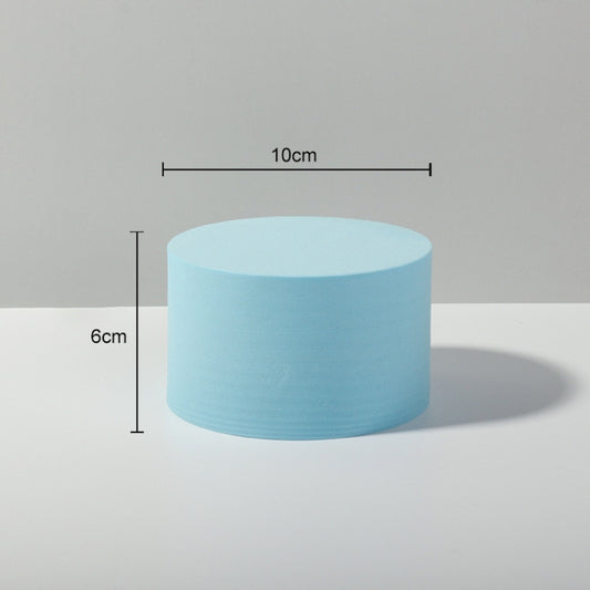 10 x 6cm Cylinder Geometric Cube Solid Color Photography Photo Background Table Shooting Foam Props (Light Blue) - Geometric Props by buy2fix | Online Shopping UK | buy2fix