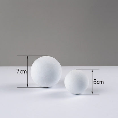 7cm Round Ball + 5cm Round Ball Geometric Cube Solid Color Photography Photo Background Table Shooting Foam Props(White) - Geometric Props by buy2fix | Online Shopping UK | buy2fix