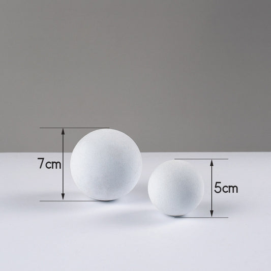 7cm Round Ball + 5cm Round Ball Geometric Cube Solid Color Photography Photo Background Table Shooting Foam Props(White) - Geometric Props by buy2fix | Online Shopping UK | buy2fix