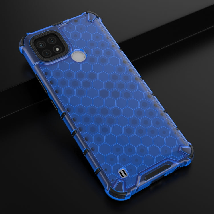 For OPPO Realme C21 Shockproof Honeycomb PC + TPU Case(Blue) - Realme Cases by buy2fix | Online Shopping UK | buy2fix