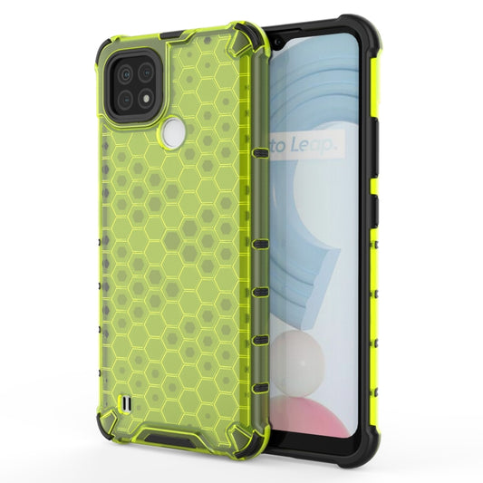 For OPPO Realme C21 Shockproof Honeycomb PC + TPU Case(Green) - Realme Cases by buy2fix | Online Shopping UK | buy2fix