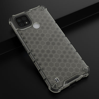 For OPPO Realme C21 Shockproof Honeycomb PC + TPU Case(Black) - Realme Cases by buy2fix | Online Shopping UK | buy2fix