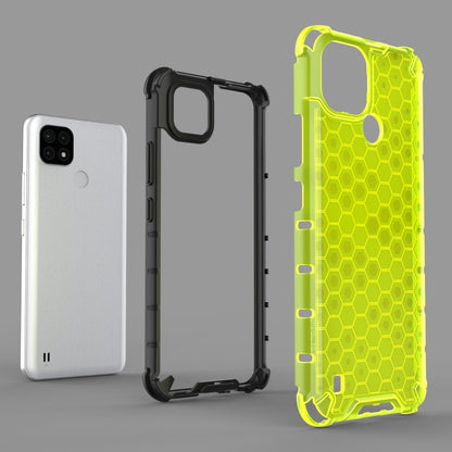 For OPPO Realme C21 Shockproof Honeycomb PC + TPU Case(Red) - Realme Cases by buy2fix | Online Shopping UK | buy2fix