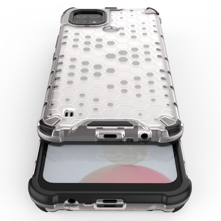 For OPPO Realme C21 Shockproof Honeycomb PC + TPU Case(White) - Realme Cases by buy2fix | Online Shopping UK | buy2fix