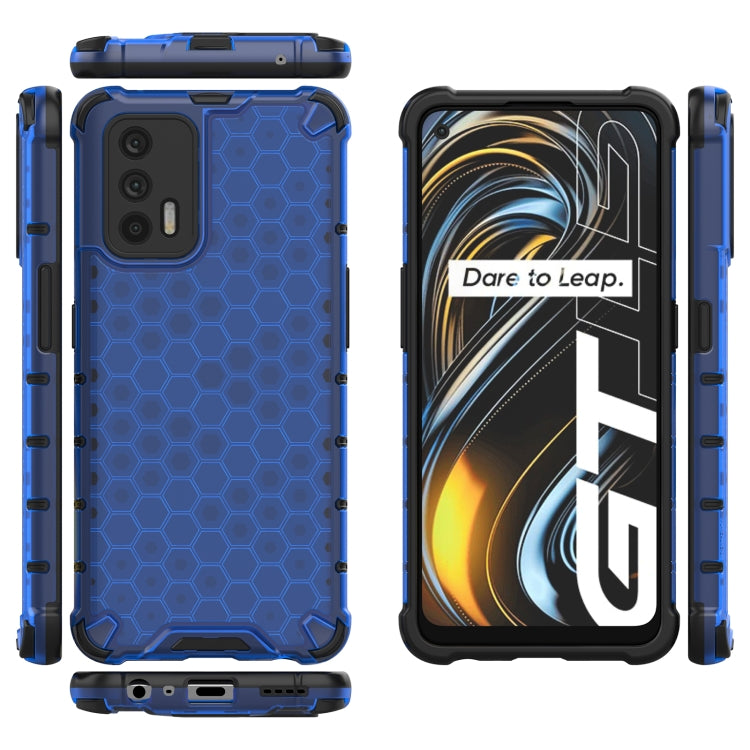 For OPPO Realme GT 5G Shockproof Honeycomb PC + TPU Case(Blue) - Realme Cases by buy2fix | Online Shopping UK | buy2fix