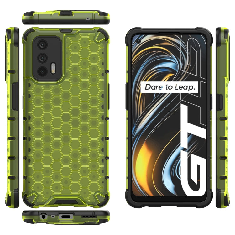 For OPPO Realme GT 5G Shockproof Honeycomb PC + TPU Case(Green) - Realme Cases by buy2fix | Online Shopping UK | buy2fix