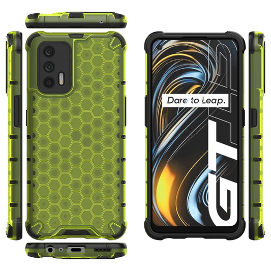 For OPPO Realme GT 5G Shockproof Honeycomb PC + TPU Case(Green) - Realme Cases by buy2fix | Online Shopping UK | buy2fix