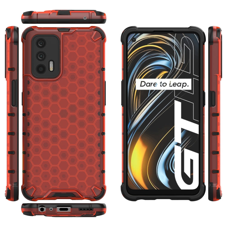 For OPPO Realme GT 5G Shockproof Honeycomb PC + TPU Case(Red) - Realme Cases by buy2fix | Online Shopping UK | buy2fix