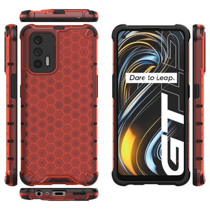 For OPPO Realme GT 5G Shockproof Honeycomb PC + TPU Case(Red) - Realme Cases by buy2fix | Online Shopping UK | buy2fix